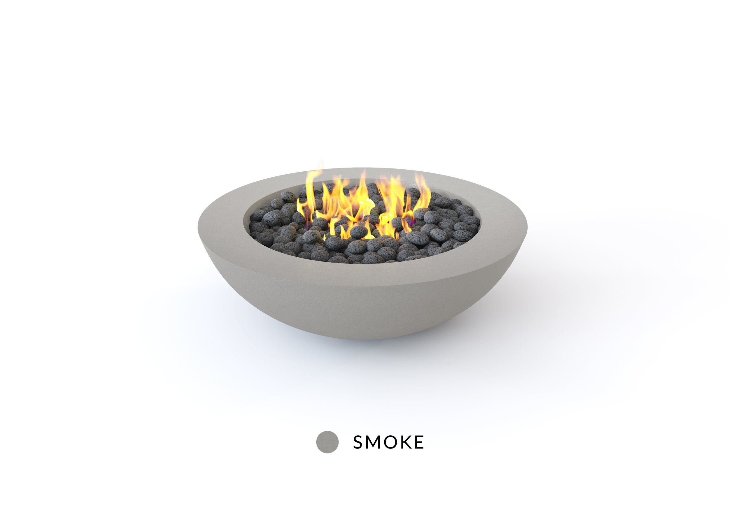 Studio Nisho Kratos Round Concrete Gas or Propane Fire Pit