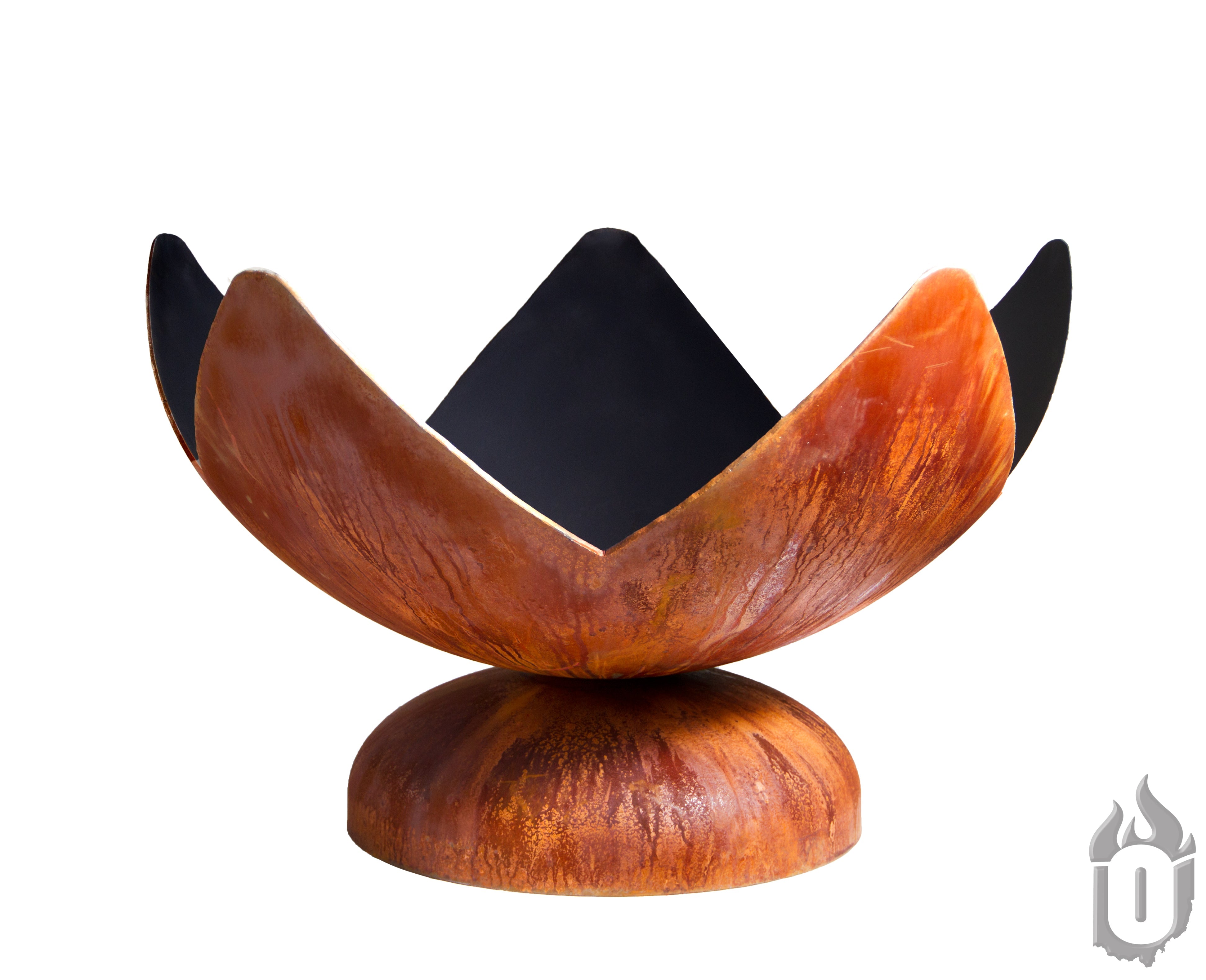 “Fire Flower” Artisan Fire Bowl – Handcrafted American Steel by Ohio Flame
