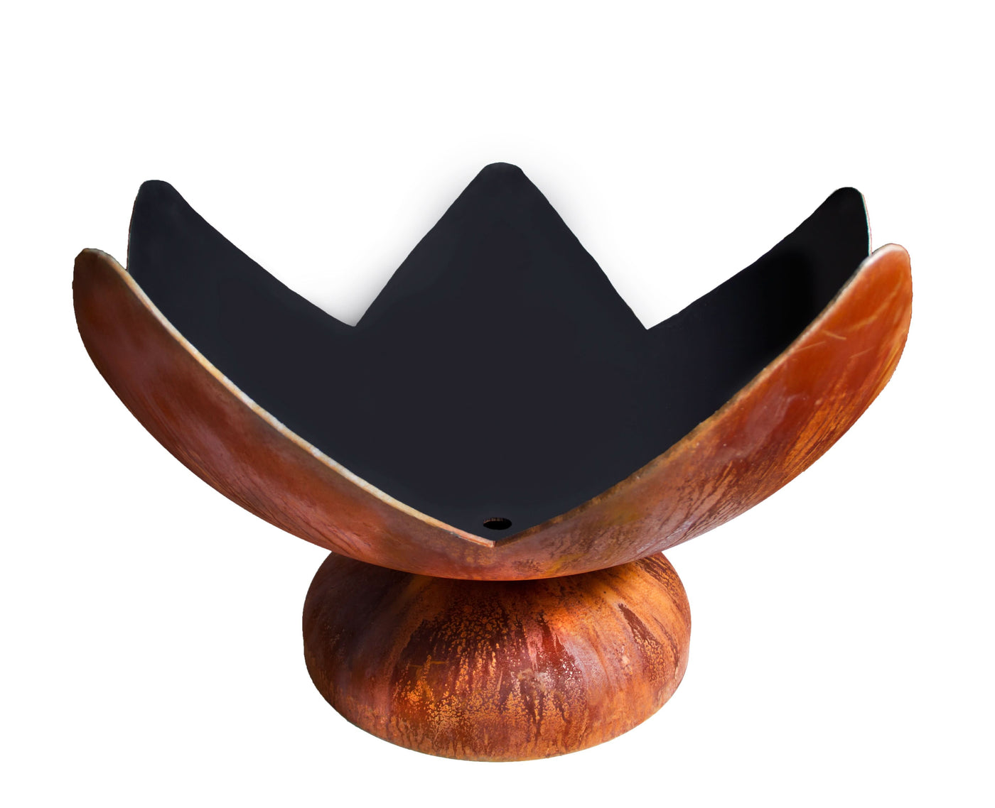 Fire Flower Artisan Steel Fire Bowl outdoor wood burning fire feature