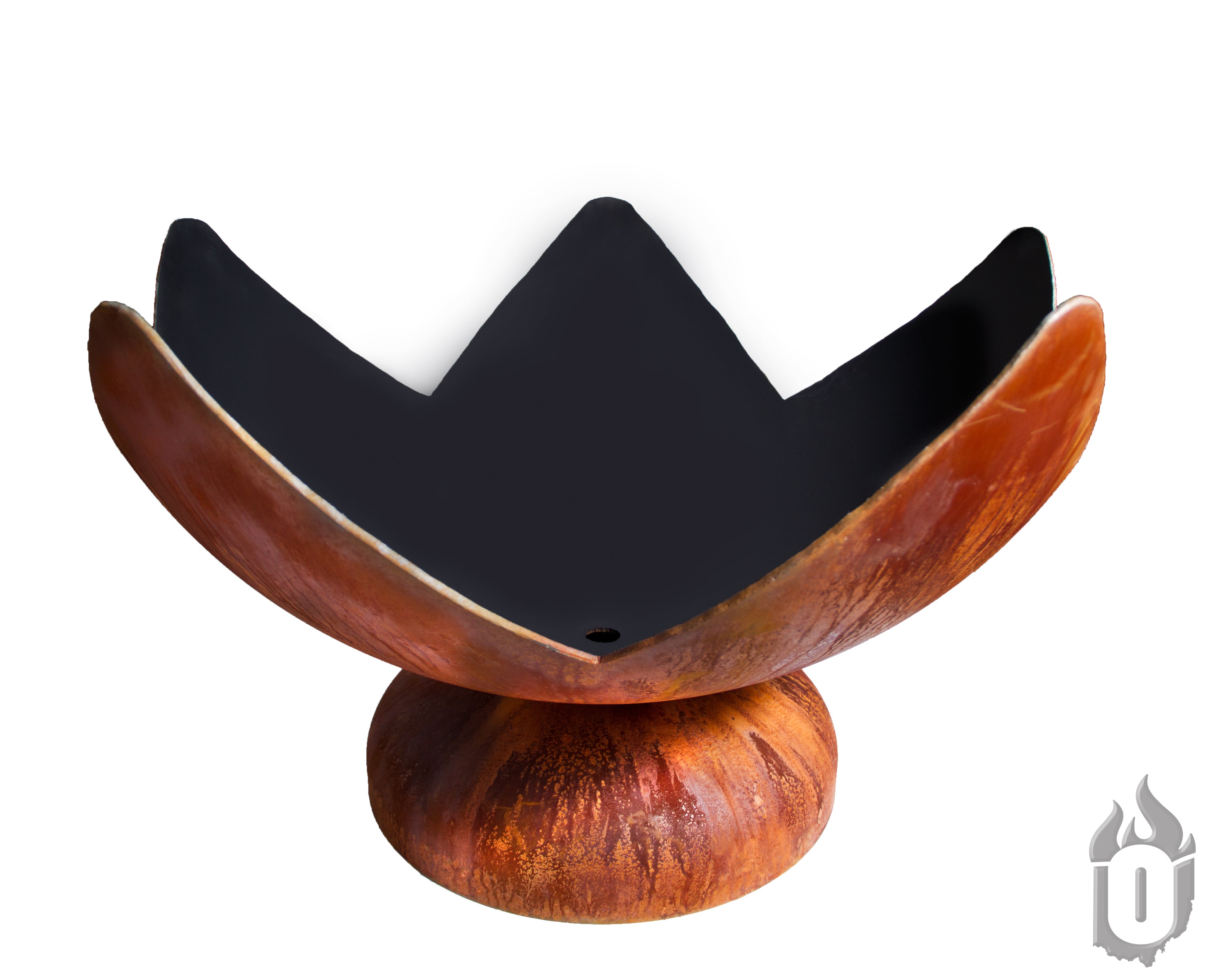 “Fire Flower” Artisan Fire Bowl – Handcrafted American Steel by Ohio Flame