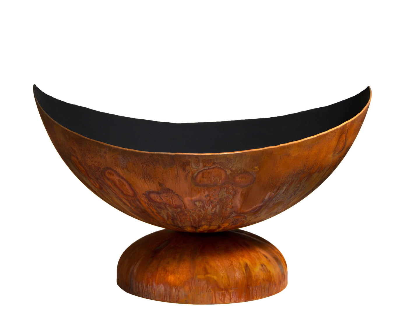 Lunar Artisan Steel Fire Bowl outdoor wood burning fire feature
