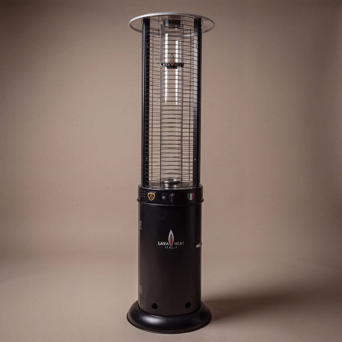 Lava Heat Italia Opus patio heater in Hammered Black - product view