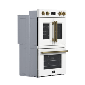 Forno Asti 30-Inch Double Wall Oven FBOEL1340-30 – White – Oven FBOEL1340 30 WHT 2025 02 Angle