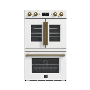 Forno Asti 30-Inch Double Wall Oven FBOEL1340-30 – White – Oven FBOEL1340 30 WHT 2025 02 Front
