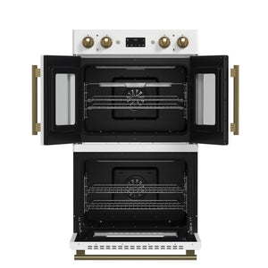 Forno Asti 30-Inch Double Wall Oven FBOEL1340-30 – White – Oven FBOEL1340 30 WHT 2025 02 Front Open