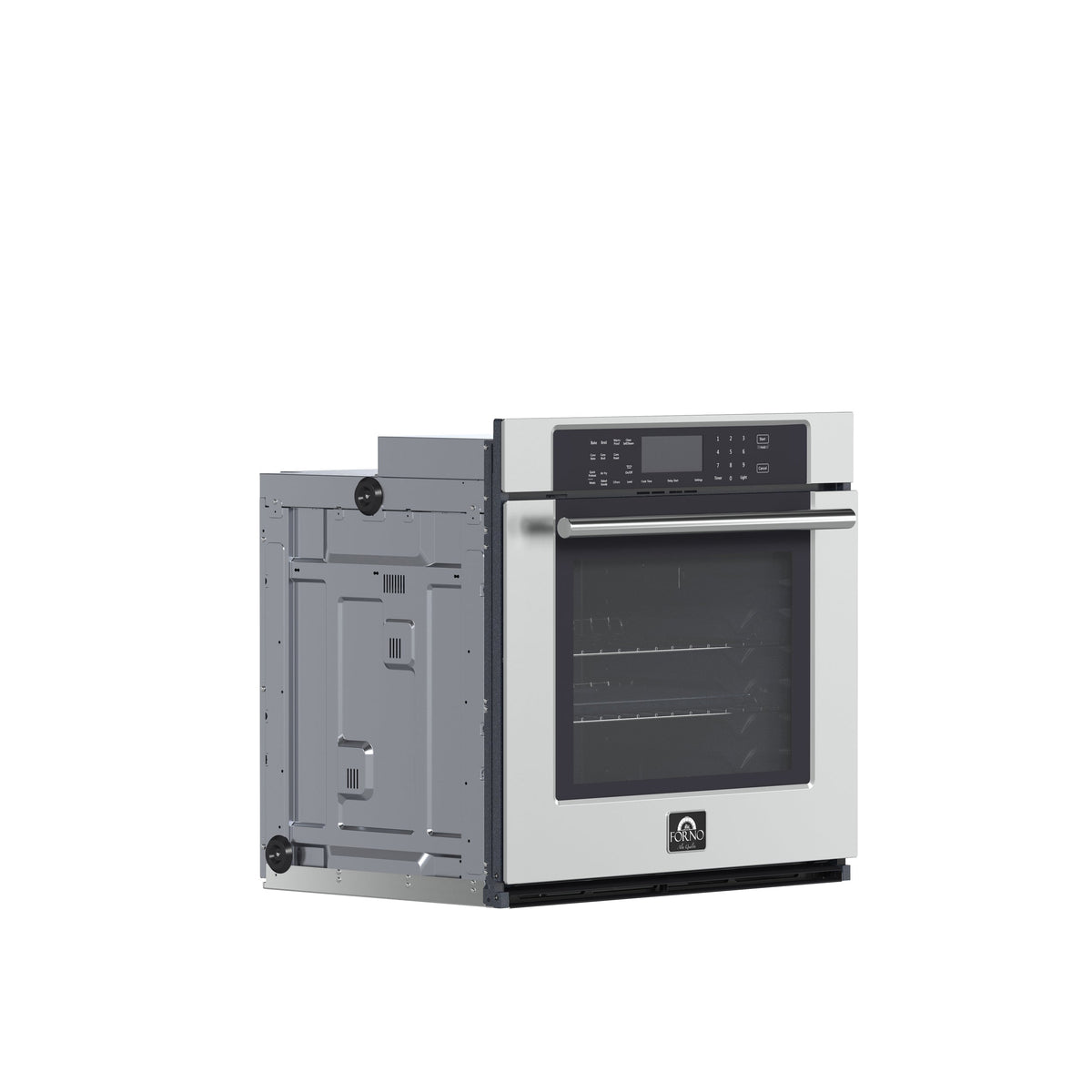 Forno Villarosa 30-Inch Single Wall Oven FBOEL1358-30 – Stainless Steel – Oven FBOEL1358 30 V2 Angle