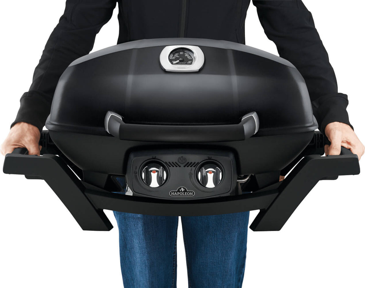 Napoleon TravelQ PRO285 Natural Gas Grill - Black - Napoleon portable outdoor grill product and lifestyle image