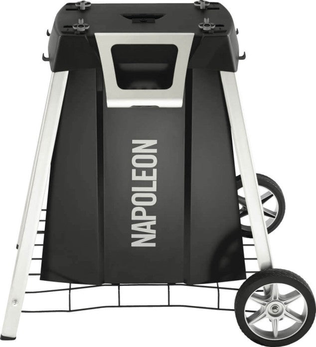 Napoleon TravelQ PRO285 Grill Stand with Side Shelves - Napoleon portable outdoor grill product and lifestyle image
