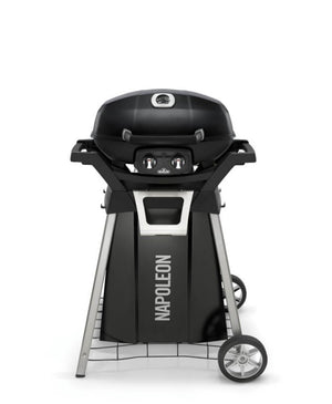 Napoleon TravelQ PRO285 Grill Stand with Side Shelves - Napoleon portable outdoor grill product and lifestyle image