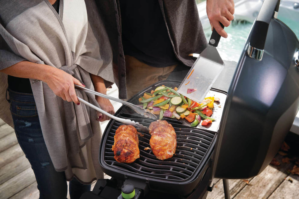 Napoleon TravelQ PRO285E Portable Electric Grill - Black - Napoleon portable outdoor grill product and lifestyle image