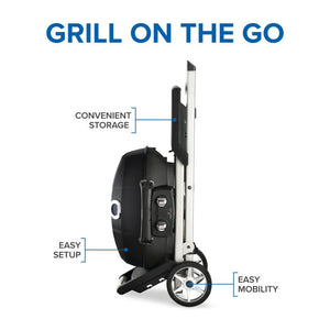 Napoleon TravelQ PRO285X Propane Grill with Scissor Cart - Napoleon portable outdoor grill product and lifestyle image