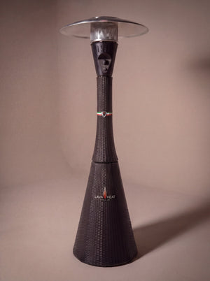 Lava Heat Italia Palermo patio heater in Charcoal Rattan - product view