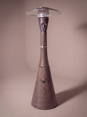 Lava Heat Italia Palermo patio heater in Walnut Rattan - product view