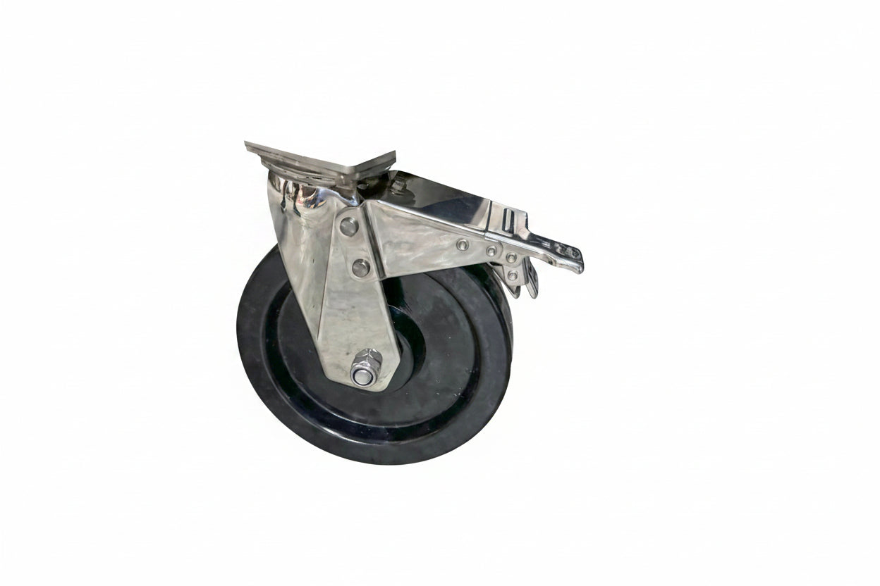 Stainless steel caster wheel -smokeforges