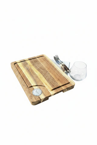 Tagwood BBQ TAWO03 acacia edge grain cutting and carving board for outdoor kitchens