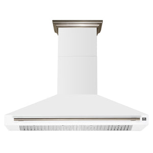 Forno Aria 60-Inch Range Hood FRHWM5095-60 – White – Range Hood FRHWM5095 60WHT Front V2 2025 06 04
