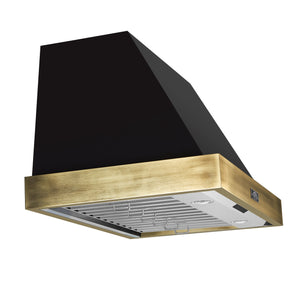 Forno Vittorio 36-Inch Range Hood FRHWM5078-36 – Black – RangeHood FRHWM5078 36BLK Left Angle