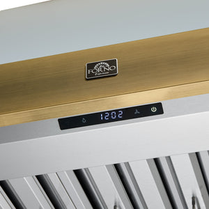Forno Vittorio 36-Inch Range Hood FRHWM5078-36 – White – RangeHood FRHWM5078 36WHT Closeup Control Panel