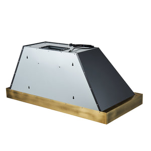 Forno Vittorio 48-Inch Range Hood FRHWM5078-48 – Black – RangeHood FRHWM5078 48BLK Back Left Angle