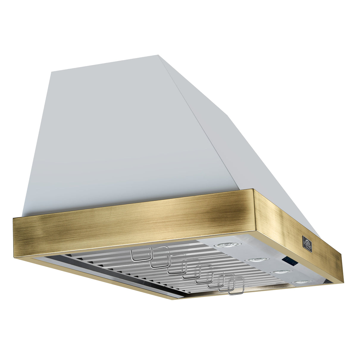 Forno Vittorio 48-Inch Range Hood FRHWM5078-48 – White – RangeHood FRHWM5078 48WHT Left Angle