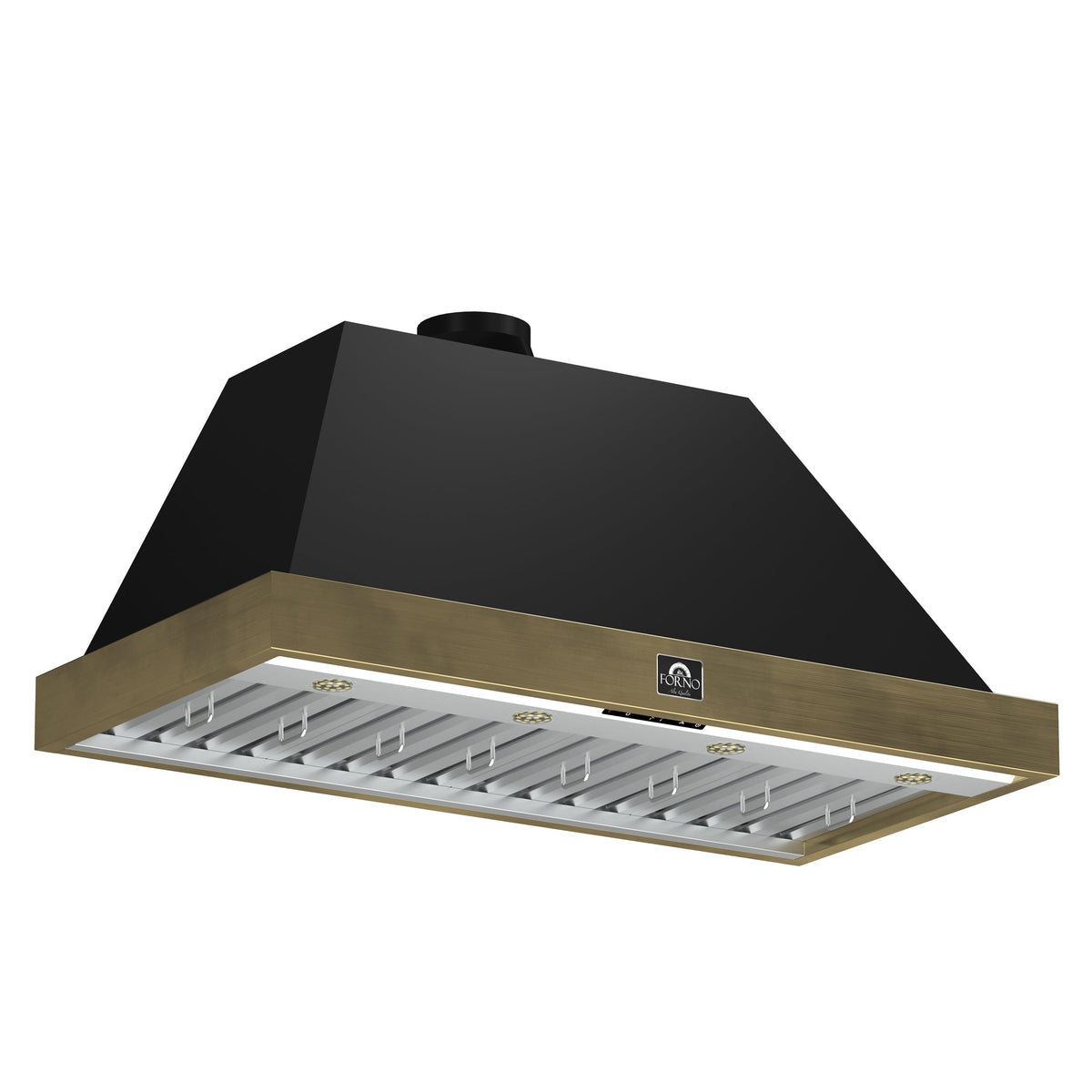 Forno Vittorio 48-Inch Range Hood FRHWM5078-48 – Black – Range FRHWM5078 48BLK 2024 12 Angle