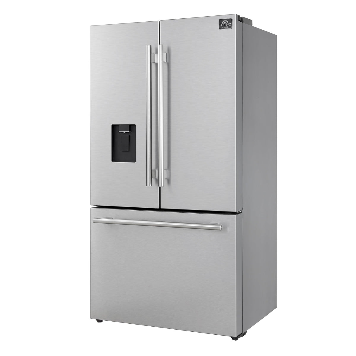 Forno Aosta 36-Inch French Door Refrigerator FFFFD1866-36SB – Stainless Steel – Referigerator FFFFD1866 36SB 2024 11 Angle