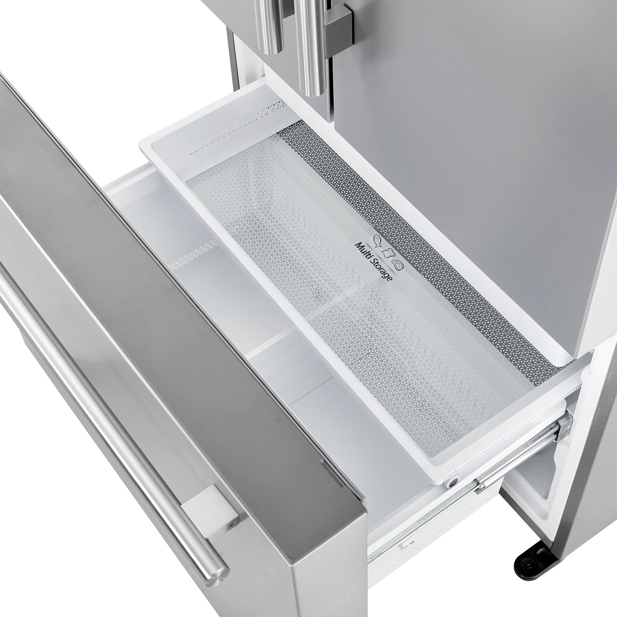 Forno Aosta 36-Inch French Door Refrigerator FFFFD1866-36SB – Stainless Steel – Referigerator FFFFD1866 36SB 2024 11 Freezer Open