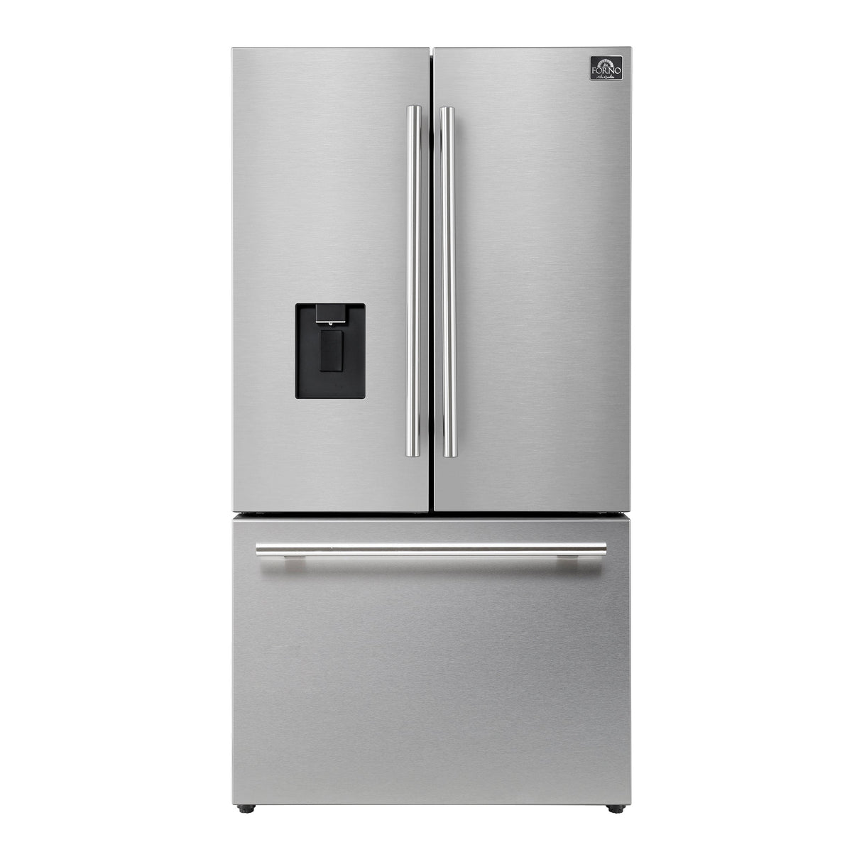 Forno Aosta 36-Inch French Door Refrigerator FFFFD1866-36SB – Stainless Steel – Referigerator FFFFD1866 36SB 2024 11 Front