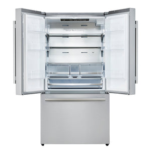 Forno Aosta 36-Inch French Door Refrigerator FFFFD1866-36SB – Stainless Steel – Referigerator FFFFD1866 36SB 2024 11 Front Open
