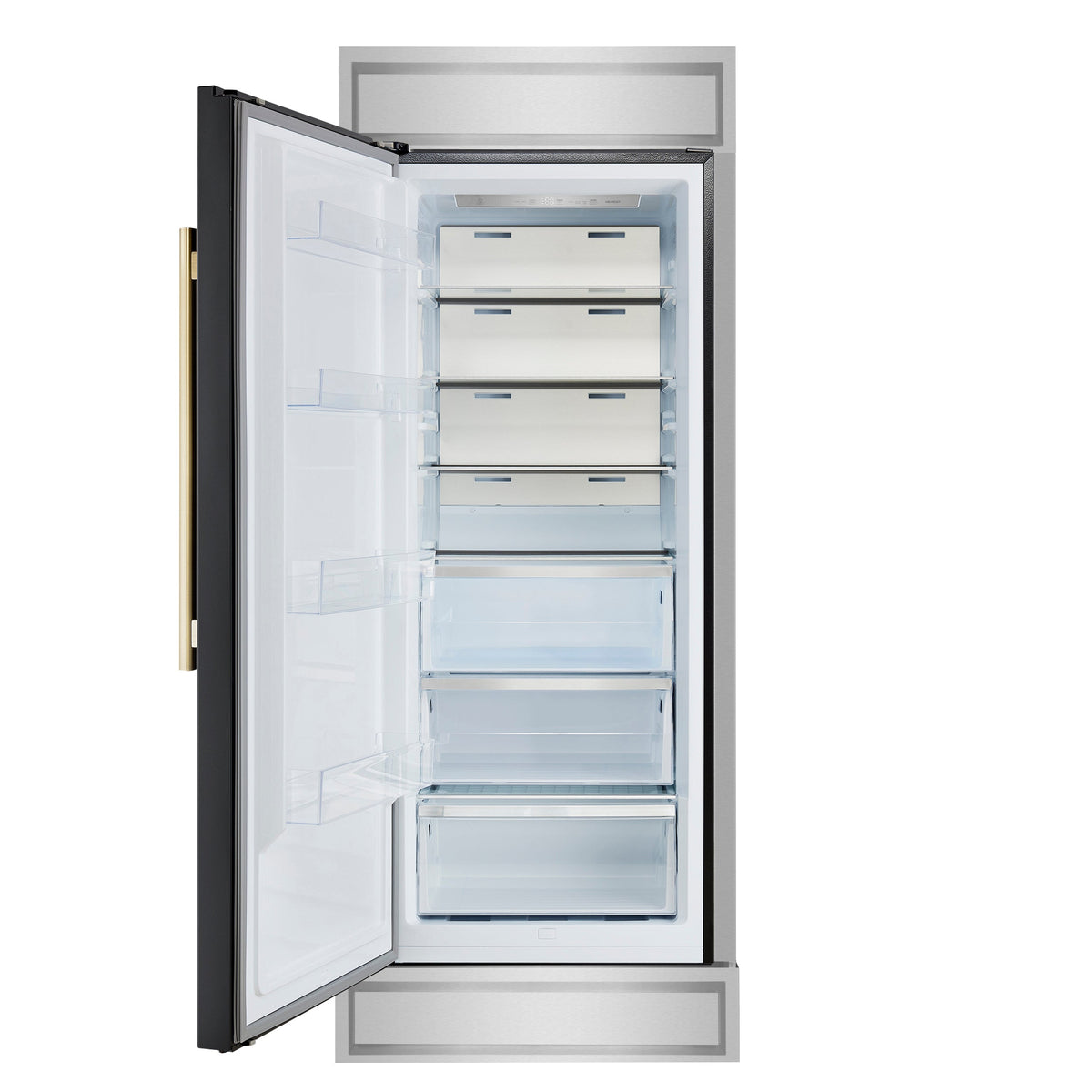 Forno Maderno 28-Inch Convertible Refrigerator & Freezer FFFFD1722-32LMG-BLK – Black – Refrigerator FFFFD1722 32LMG BLK Front Opened 2025 09 15
