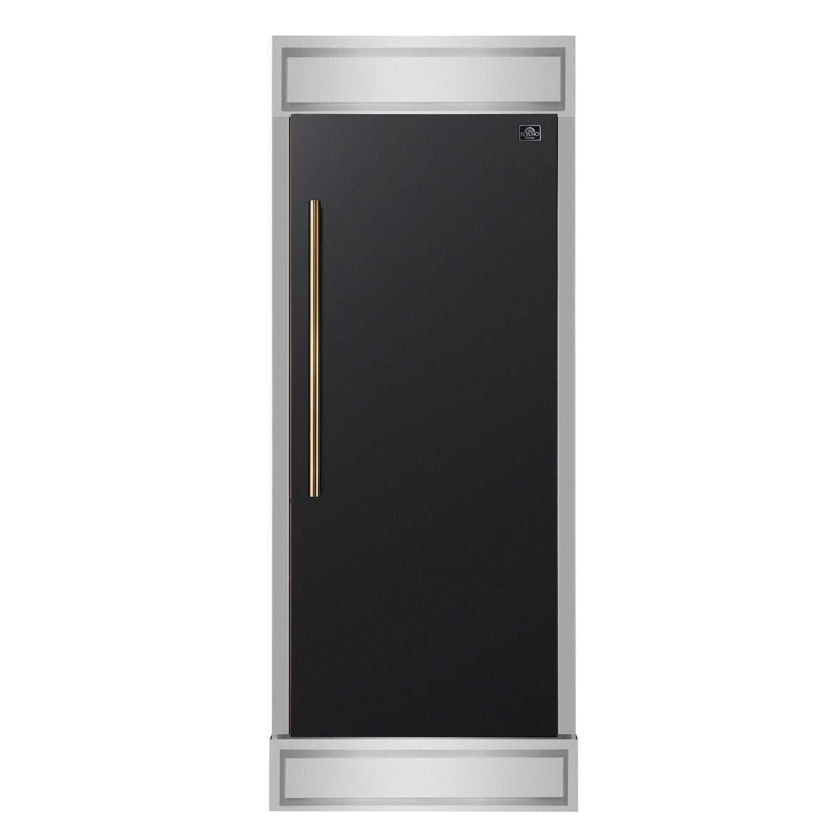 Forno Maderno 28-Inch Convertible Refrigerator & Freezer FFFFD1722-32RMG-BLK – Black – Refrigerator FFFFD1722 32RMG BLK Front 2025 09 15