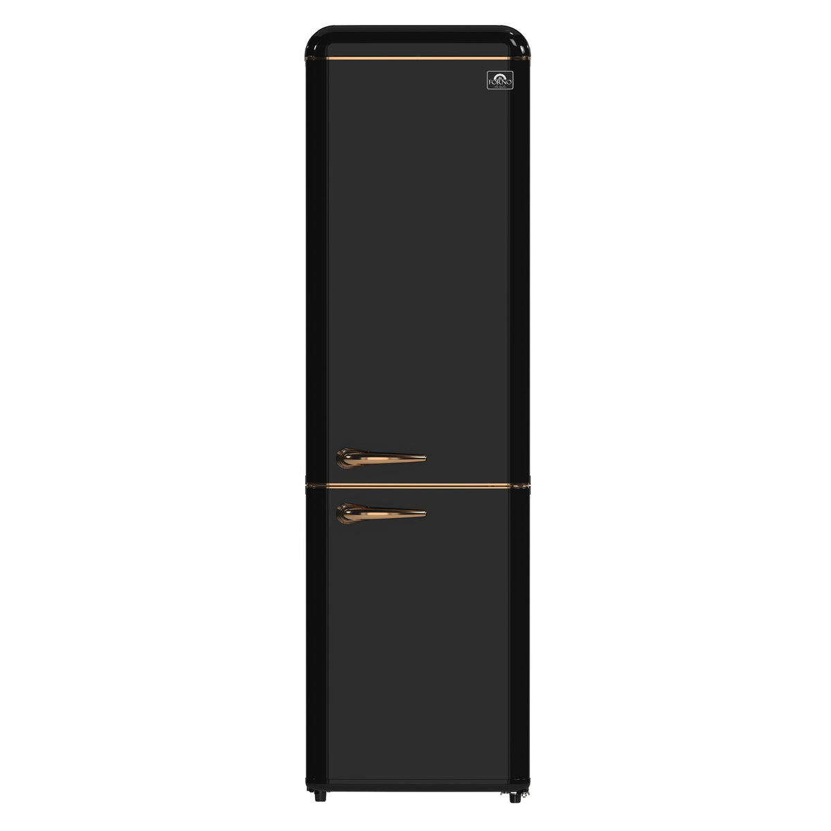 Forno Storico 22-Inch Bottom Freezer Refrigerator FFFFD1745-22 – Black – Refrigerator FFFFD1745 22 BLK Front