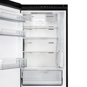 Forno Custodia 24-Inch Bottom Freezer Refrigerator FFFFD1766-24BLK-LS – Stainless Steel – Refrigerator FFFFD1766 24BLK LS Close Up 2026 01 13