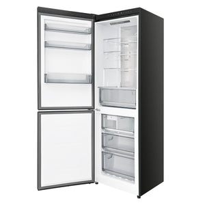 Forno Custodia 24-Inch Bottom Freezer Refrigerator FFFFD1766-24BLK-LS – Stainless Steel – Refrigerator FFFFD1766 24BLK LS Right Angle Opened 2026 01 13