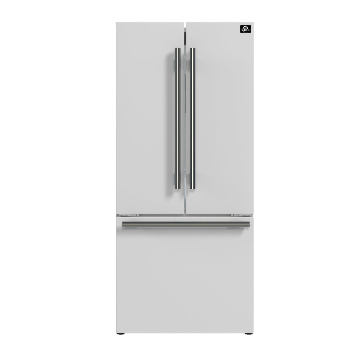 Forno Gallipoli 30-Inch French Door Refrigerator FFFFD1974-31 – White – Refrigerator FFFFD1974 31WHT Front SS 2026 06 10