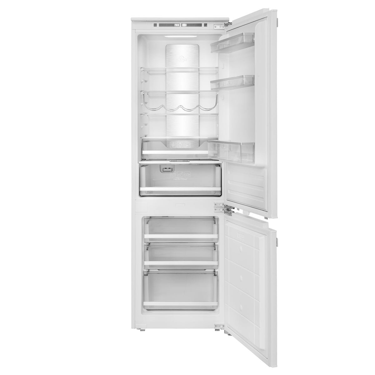 Forno Rivestito 22-Inch Bottom Freezer Refrigerator FFRBI1798-21 – White – Refrigerator FFRBI1798 21 Front Opened 2025 12 03