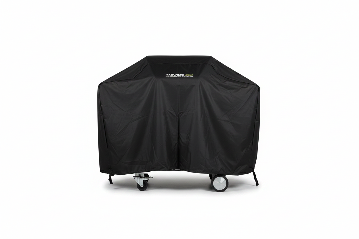 Black BBQ grill with cover - smokeforges