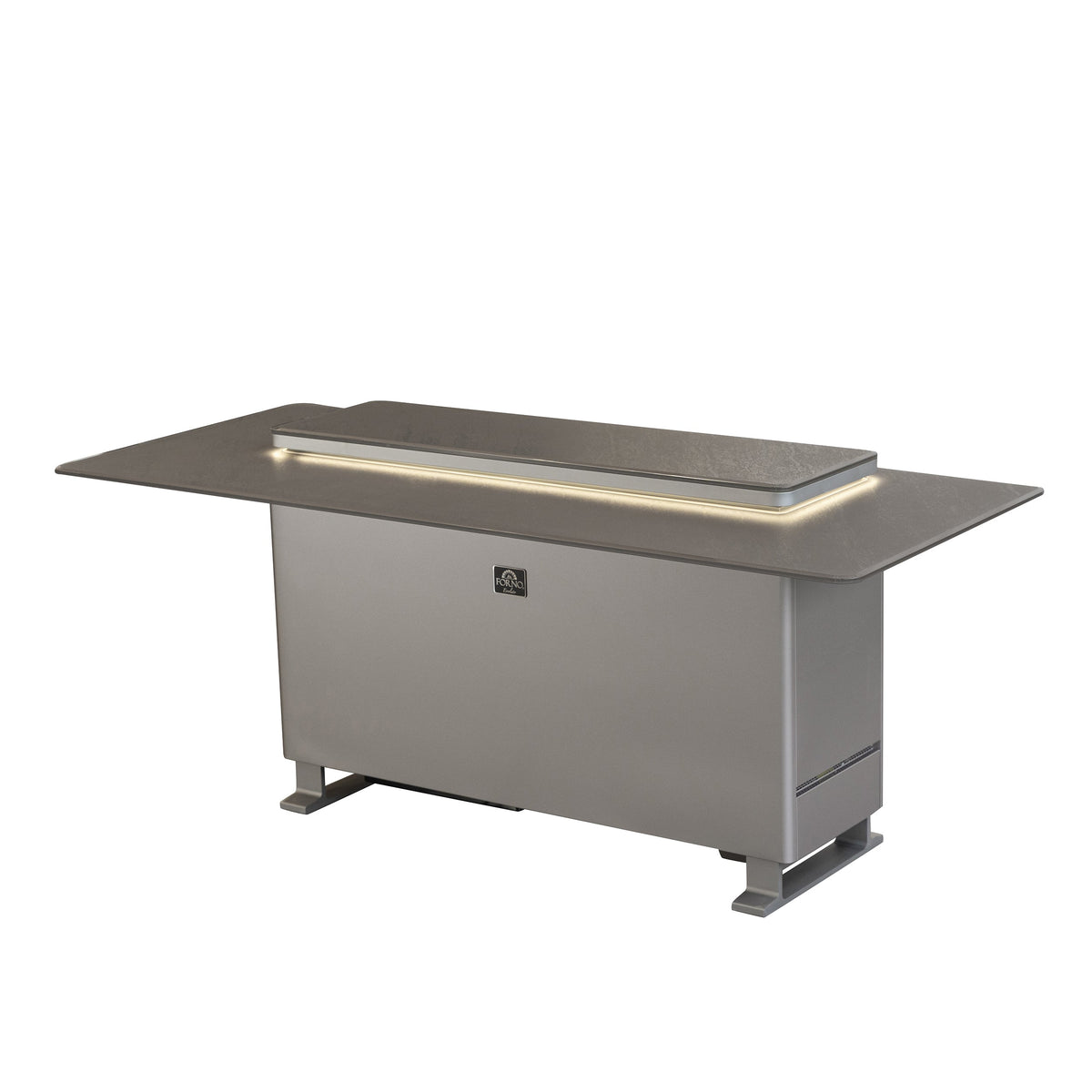 Forno Sandstone Smart Dining & Bar Table FBTFR7037-72 – Black – Smart Lift Tables FBTFR7037 72BLK Right Angle Lights On 2026 03 03