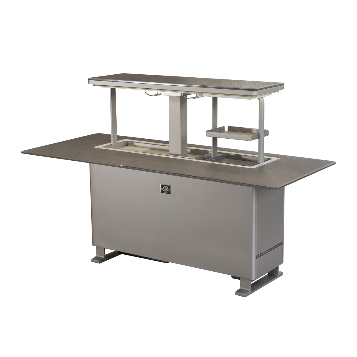 Forno Sandstone Smart Dining & Bar Table FBTFR7037-72 – Black – Smart Lift Tables FBTFR7037 72BLK Right Angle Open 2 2026 03 03