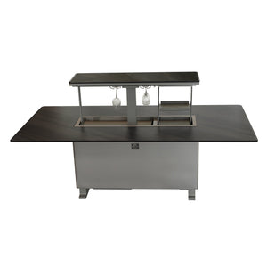 Forno Smart Dining Table FBTFR7037-72 – Gray – Smart Lift Tables FBTFR7037 72GRY Front Open 2026 05 22