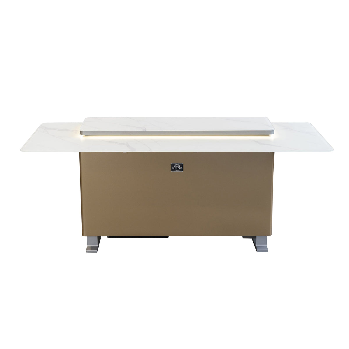Forno Sandstone Smart Dining & Bar Table FBTFR7037-72 – White – Smart Lift Tables FBTFR7037 72WHT Front Lights On 2026 03 02