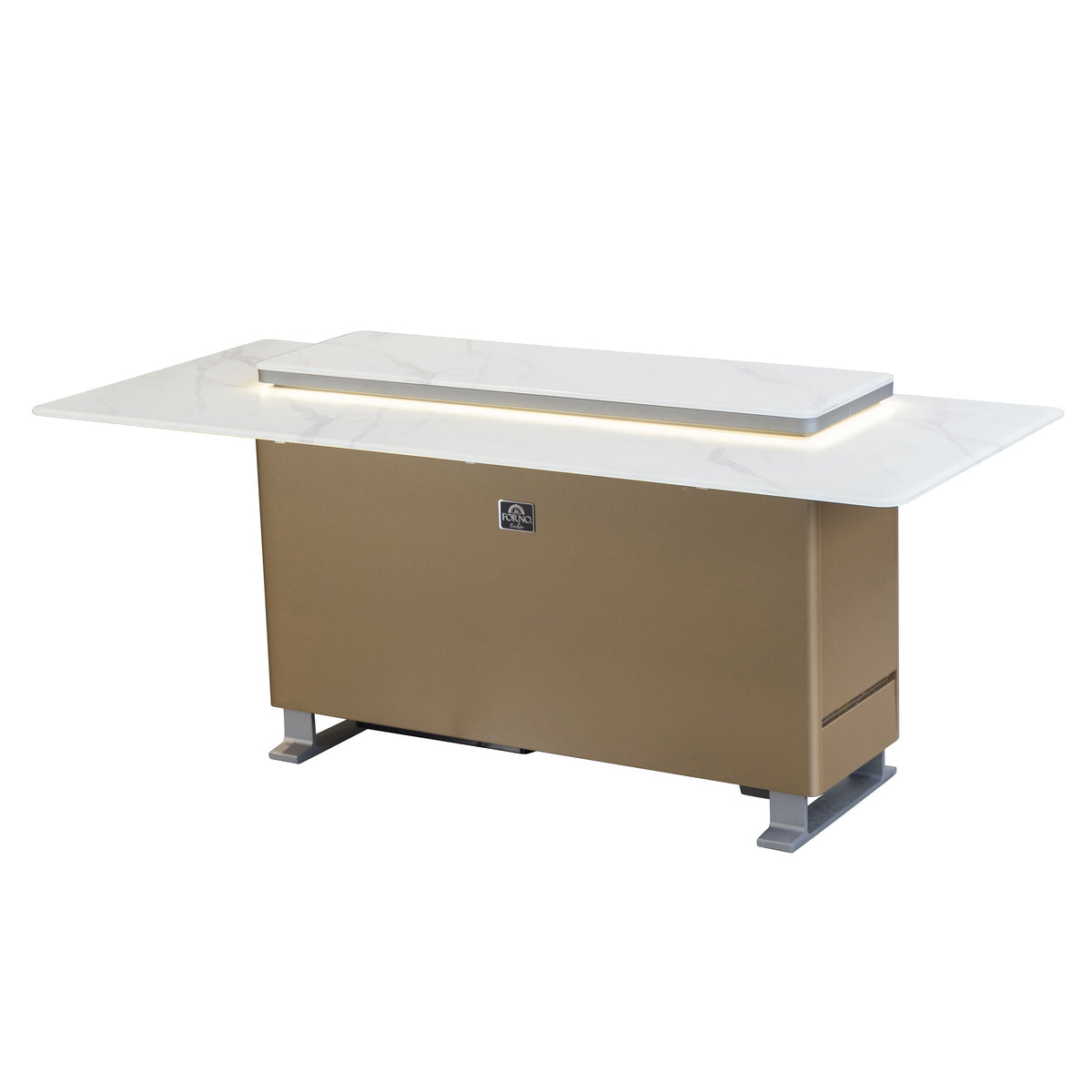 Forno Sandstone Smart Dining & Bar Table FBTFR7037-72 – White – Smart Lift Tables FBTFR7037 72WHT Right Angle Lights On 2 2026 03 02