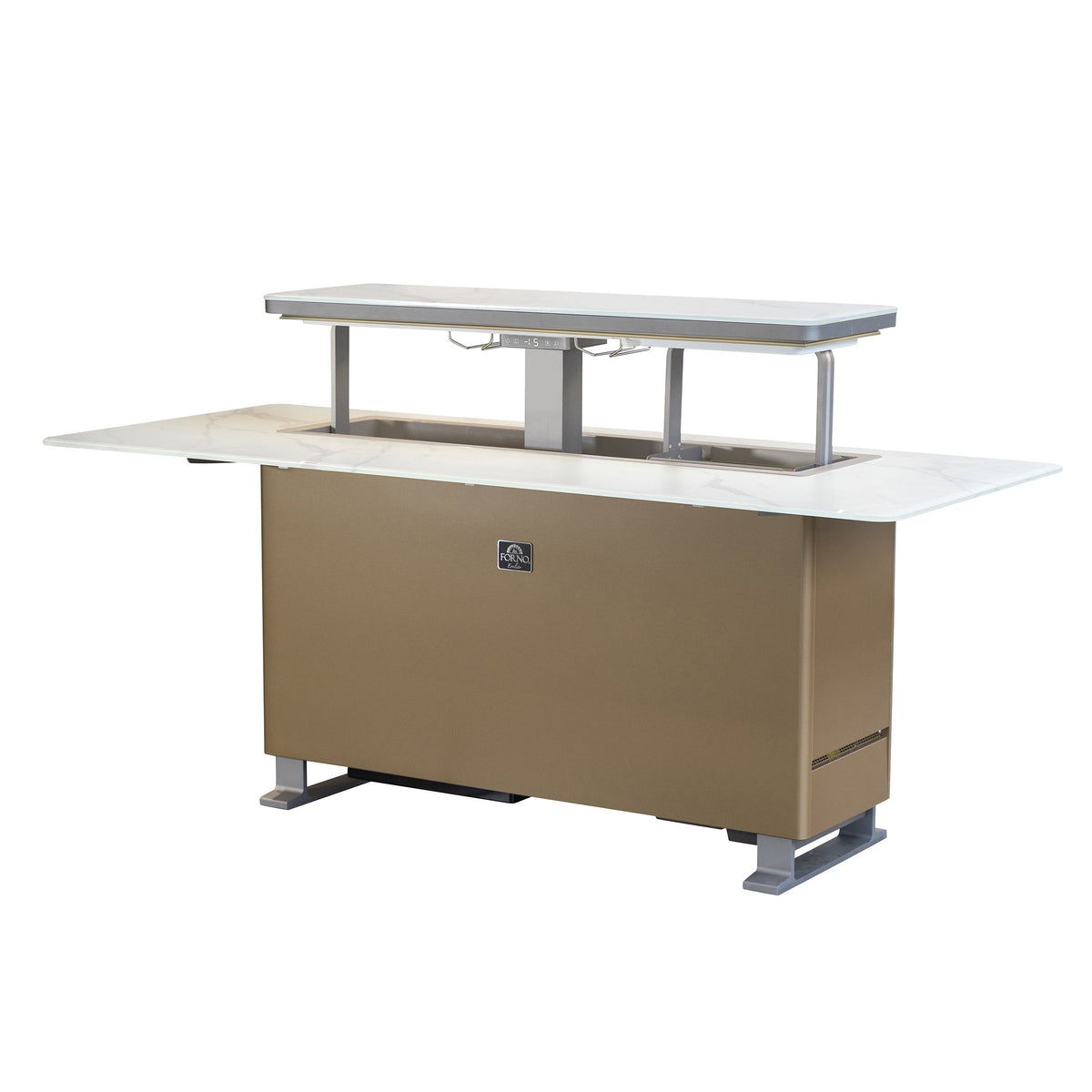 Forno Sandstone Smart Dining & Bar Table FBTFR7037-72 – White – Smart Lift Tables FBTFR7037 72WHT Right Angle Opened 1 2026 03 02