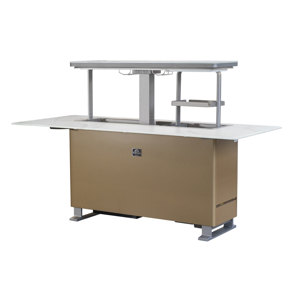 Forno Sandstone Smart Dining & Bar Table FBTFR7037-72 – White – Smart Lift Tables FBTFR7037 72WHT Right Angle Opened 2 2026 03 02
