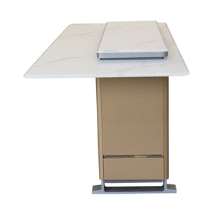 Forno Sandstone Smart Dining & Bar Table FBTFR7037-72 – White – Smart Lift Tables FBTFR7037 72WHT Right Side 2026 03 02