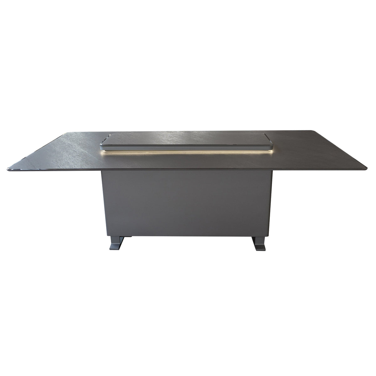 Forno Sandstone Smart Dining & Bar Table FDTFR7044-86 – Black – Smart Lift Tables FDTFR7044 86BLK Back Lights On 2026 03 03