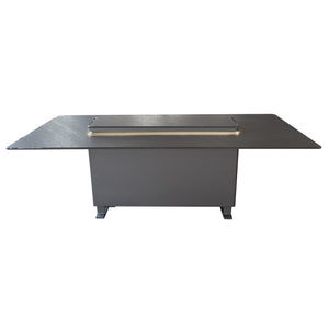 Forno Sandstone Smart Dining & Bar Table FDTFR7044-86 – Black – Smart Lift Tables FDTFR7044 86BLK Back Lights On 2026 03 03