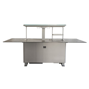 Forno Sandstone Smart Dining & Bar Table FDTFR7044-86 – Black – Smart Lift Tables FDTFR7044 86BLK Front Open 2 2026 03 03