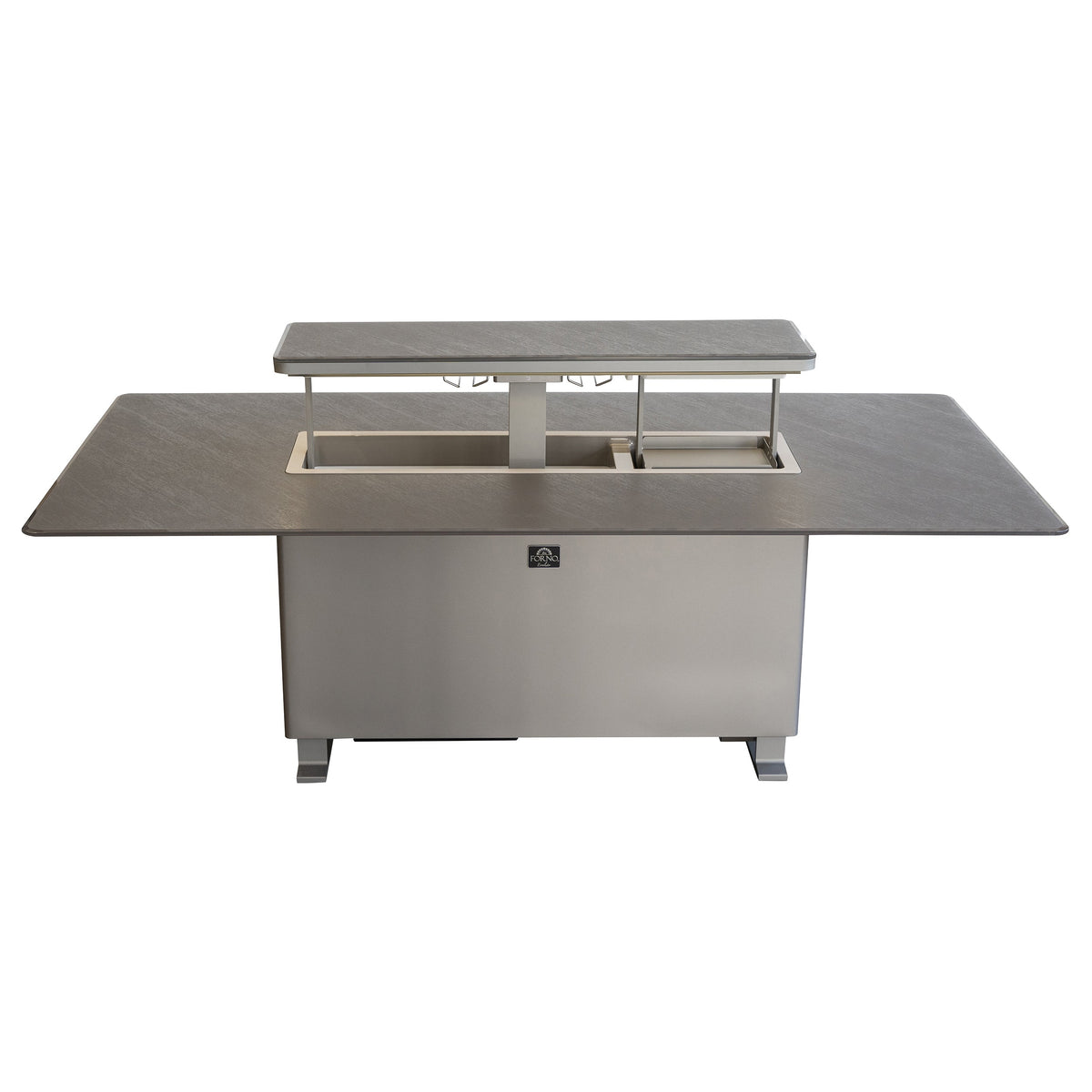 Forno Sandstone Smart Dining & Bar Table FDTFR7044-86 – Black – Smart Lift Tables FDTFR7044 86BLK Front Top Open 1 2026 03 03