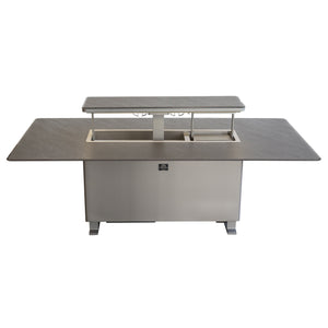 Forno Sandstone Smart Dining & Bar Table FDTFR7044-86 – Black – Smart Lift Tables FDTFR7044 86BLK Front Top Open 1 2026 03 03